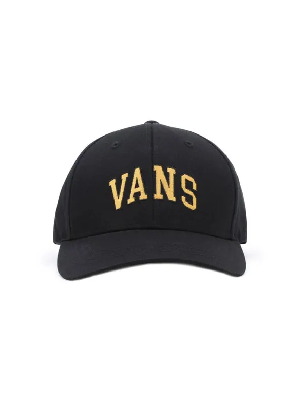 Бейсболка logo structured jockey cap 'black' Vans — изображение 3 из 4, черный/золотистый