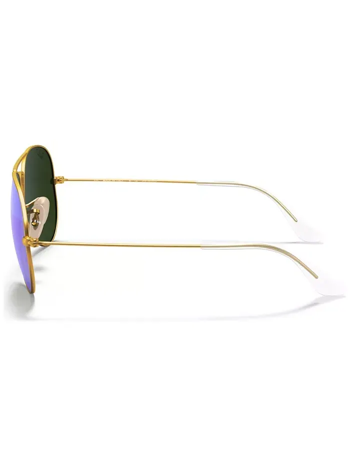 Поляризационные солнцезащитные очки, RB3025 AVIATOR MIRROR Ray-Ban — изображение 3 из 9, синий