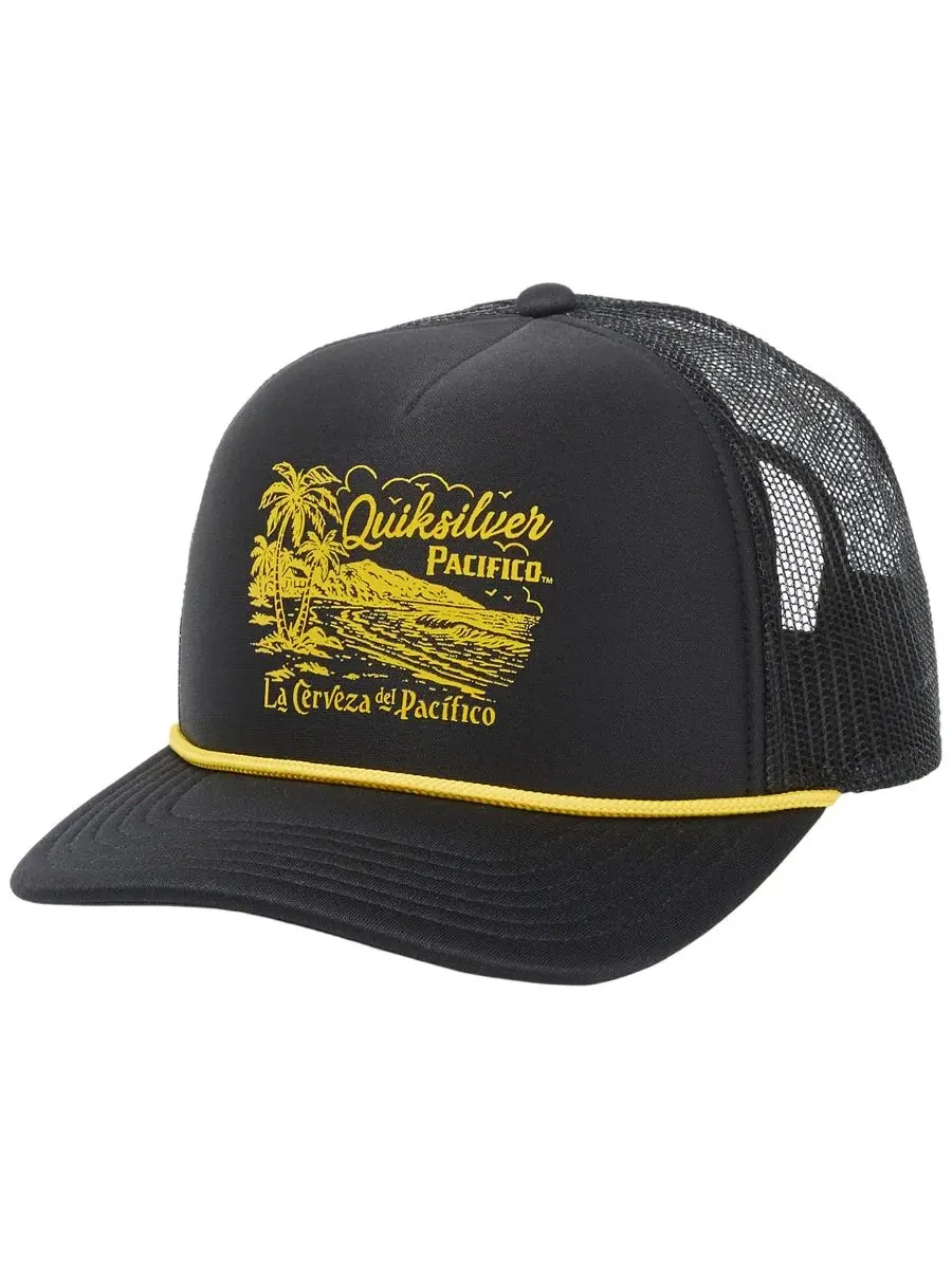 Кепка-тракер с принтом Pacifico Coastal Paradise Quiksilver — изображение 1 из 3, черный