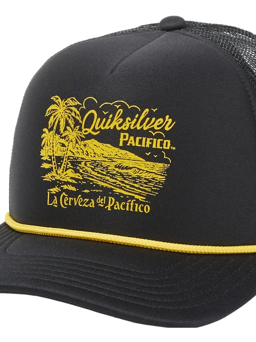 Кепка-тракер с принтом Pacifico Coastal Paradise Quiksilver — изображение 3 из 3, черный