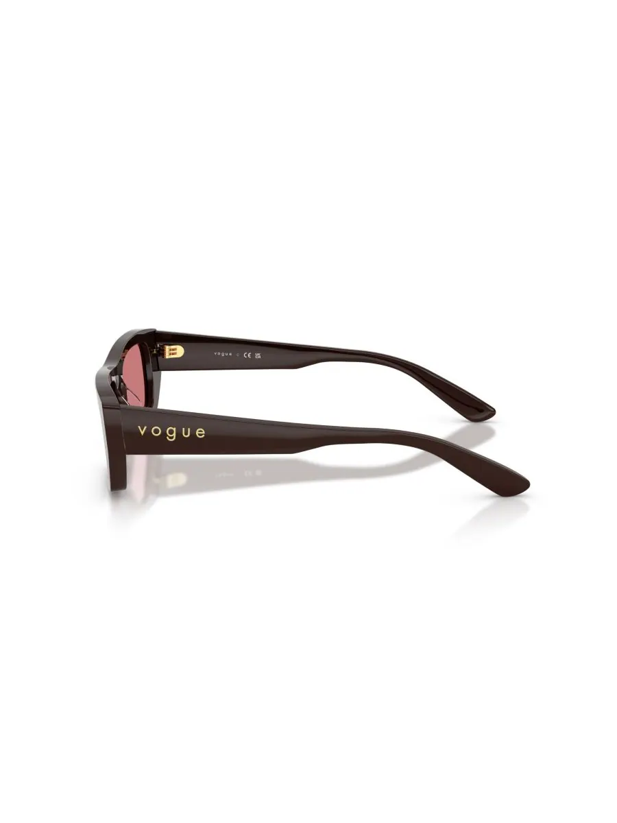 Женские прямоугольные солнцезащитные очки, VO5657SU Vogue Eyewear — изображение 3 из 6, коричневый
