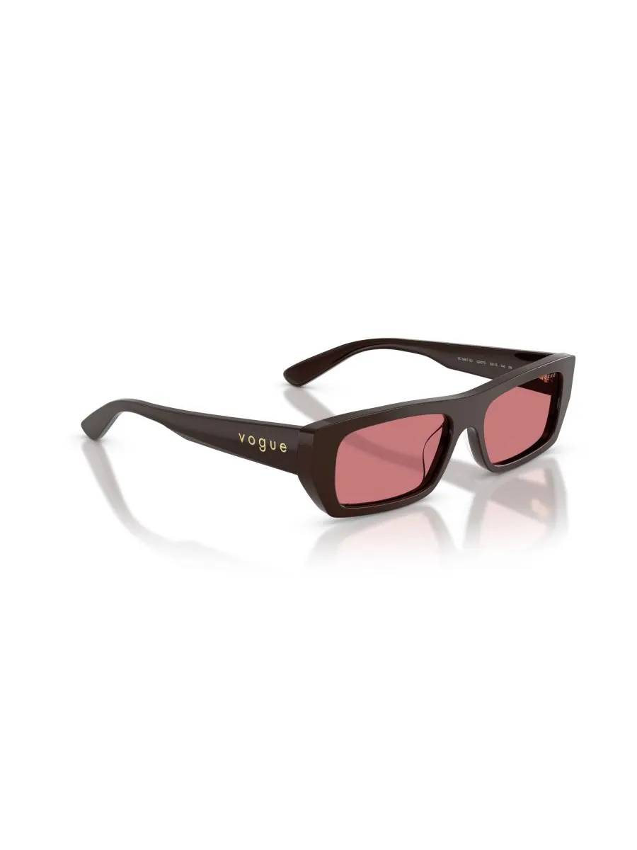 Женские прямоугольные солнцезащитные очки, VO5657SU Vogue Eyewear — изображение 6 из 6, коричневый