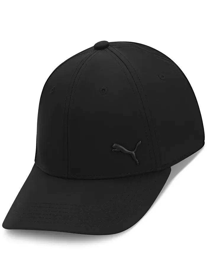 Мужская кепка Alloy с логотипом кота, однотонная, эластичная Puma — изображение 3 из 3, черный