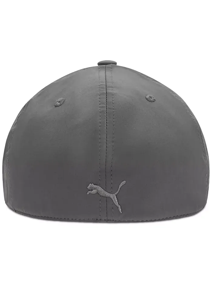 Мужская кепка Alloy с логотипом кота, однотонная, эластичная Puma — изображение 2 из 3, серый