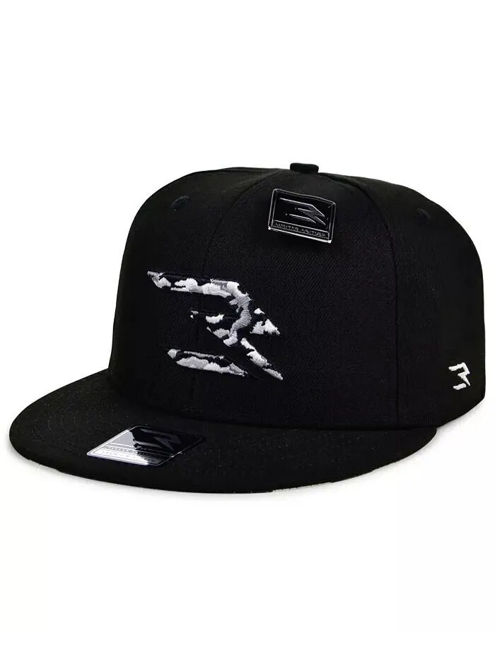 Мужская черная, камуфляжная модная кепка Snapback с регулируемой застежкой Nike 3BRAND by Russell — изображение 1 из 4