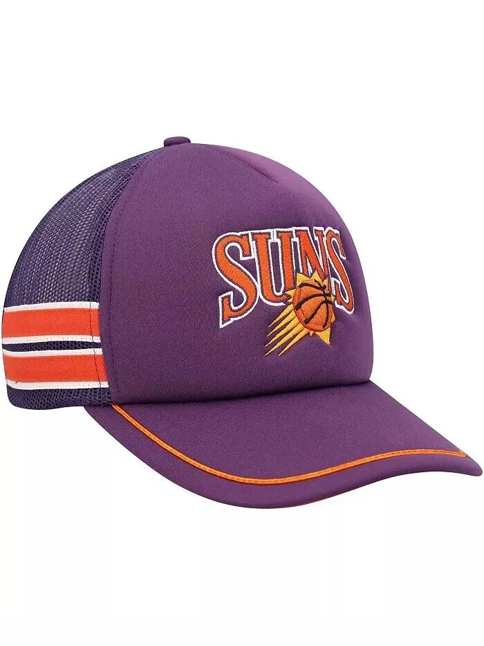 Мужская фиолетовая кепка Trucker Adjustable Phoenix Suns Sidebrand Stripes '47 Brand — изображение 3 из 4