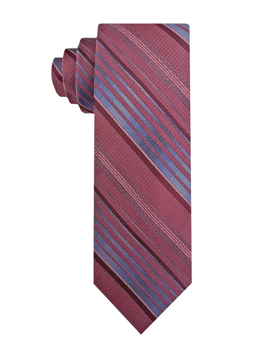 Мужской галстук в многополосную расцветку Van Heusen — розовый