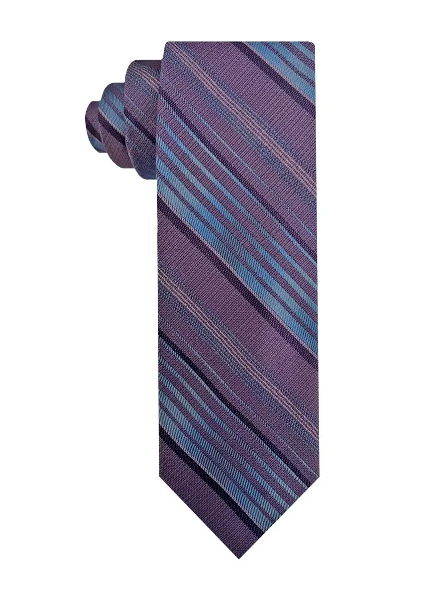 Мужской галстук в многополосную расцветку Van Heusen — изображение 1 из 4, фиолетовый