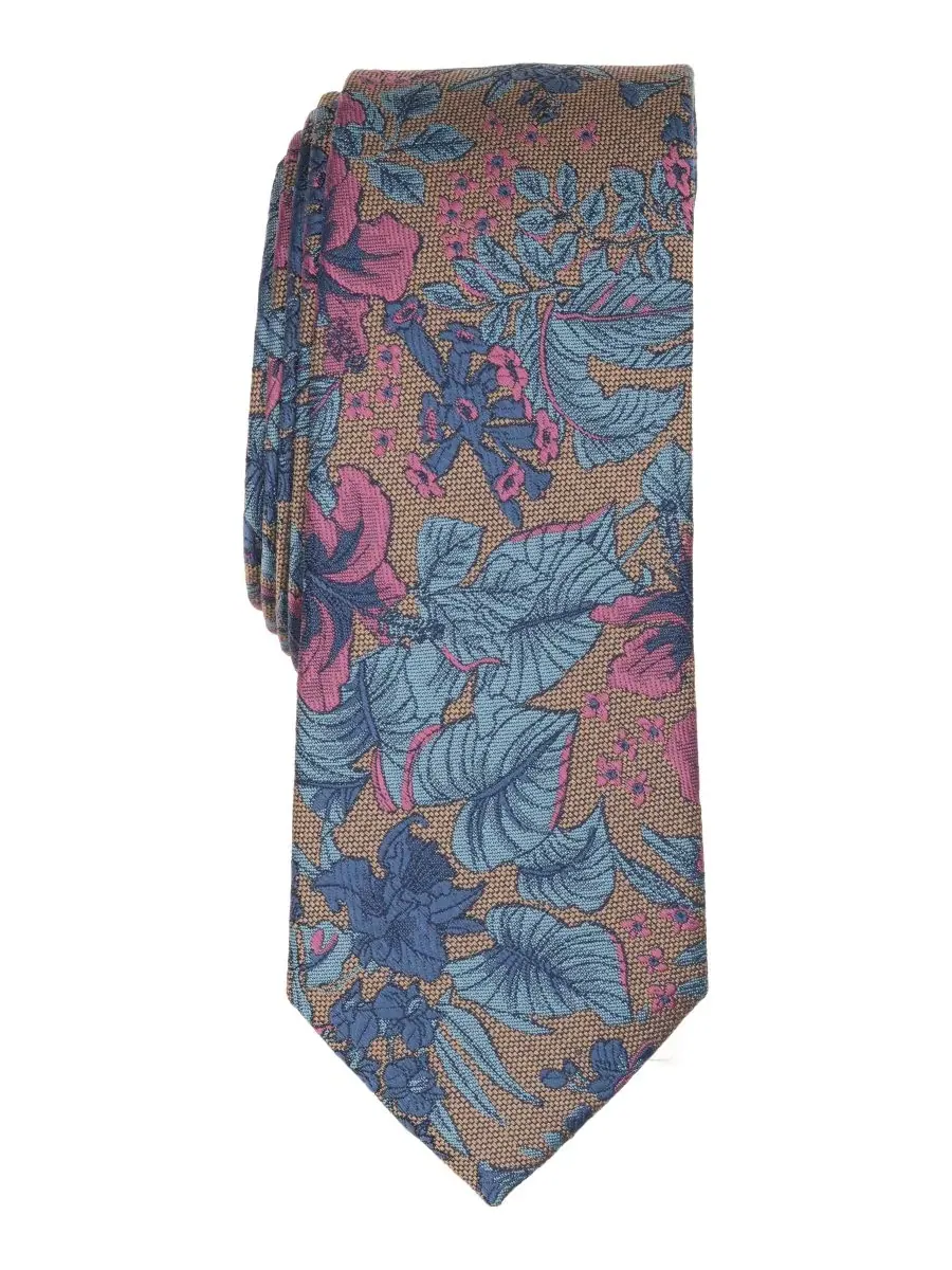 Галстук Easton Floral Pattern Bar III — бежевый