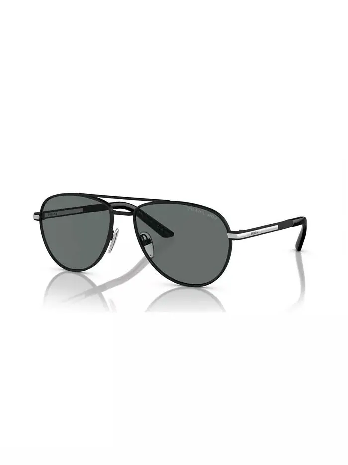 Мужские солнцезащитные очки Iconic Plaque Pilot, PR A54S PRADA — изображение 1 из 6, черный
