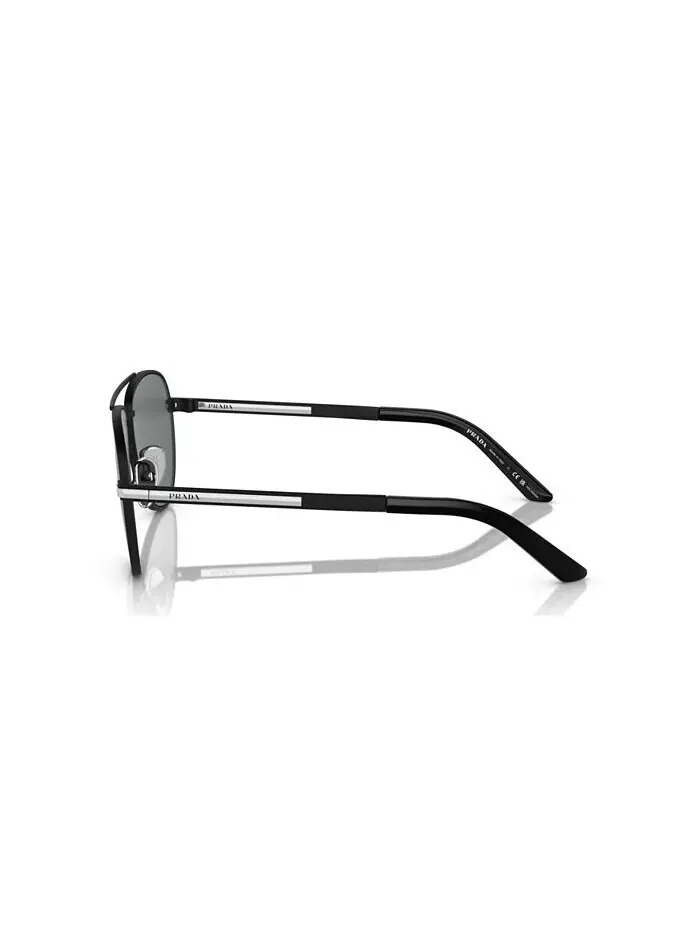 Мужские солнцезащитные очки Iconic Plaque Pilot, PR A54S PRADA — изображение 4 из 6, черный