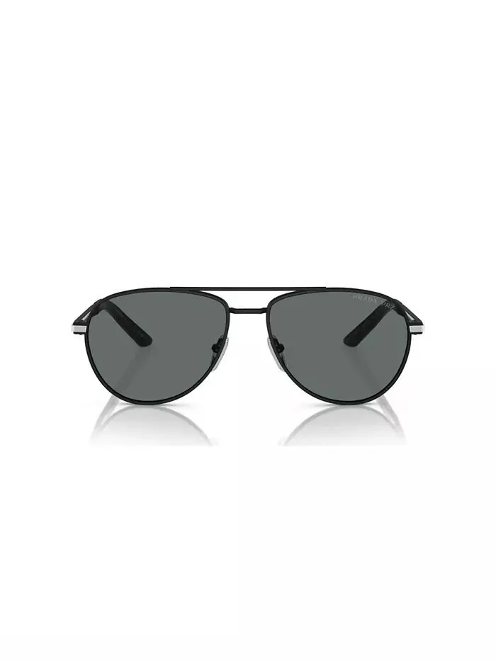 Мужские солнцезащитные очки Iconic Plaque Pilot, PR A54S PRADA — изображение 5 из 6, черный
