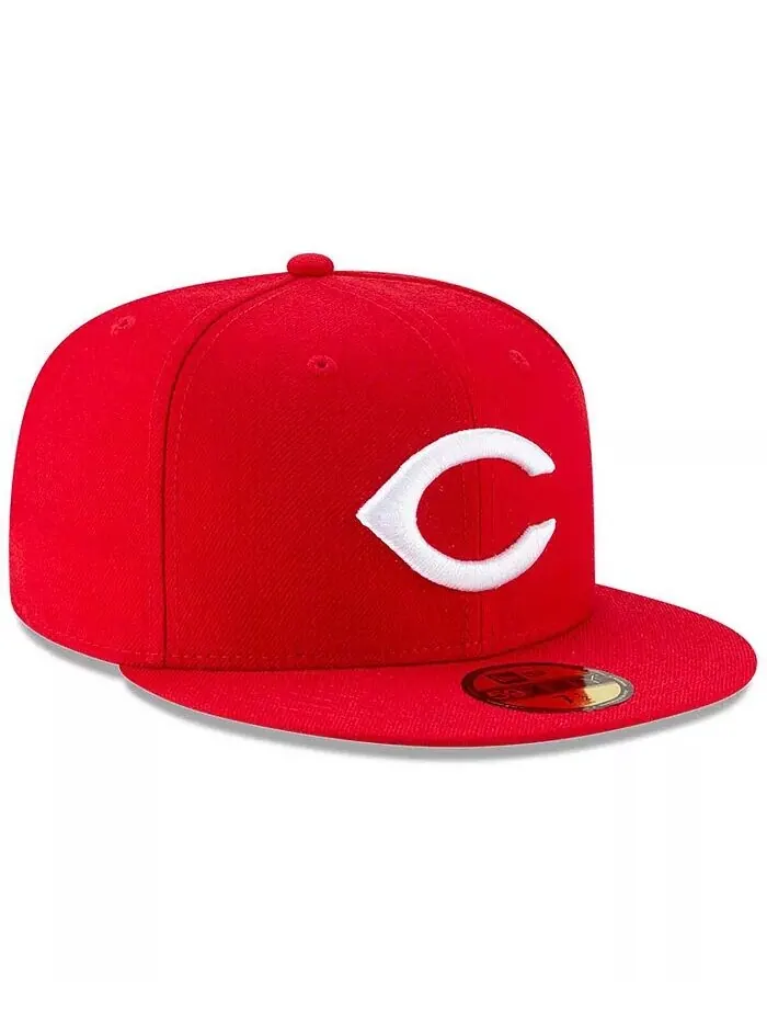 Мужская красная приталенная шляпа Cincinnati Reds 1990 World Series 59FIFTY из шерсти New Era — изображение 3 из 4, красный