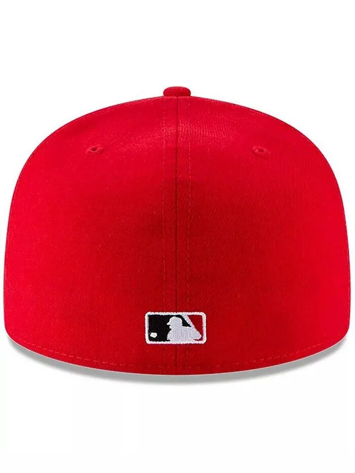 Мужская красная приталенная шляпа Cincinnati Reds 1990 World Series 59FIFTY из шерсти New Era — изображение 4 из 4, красный