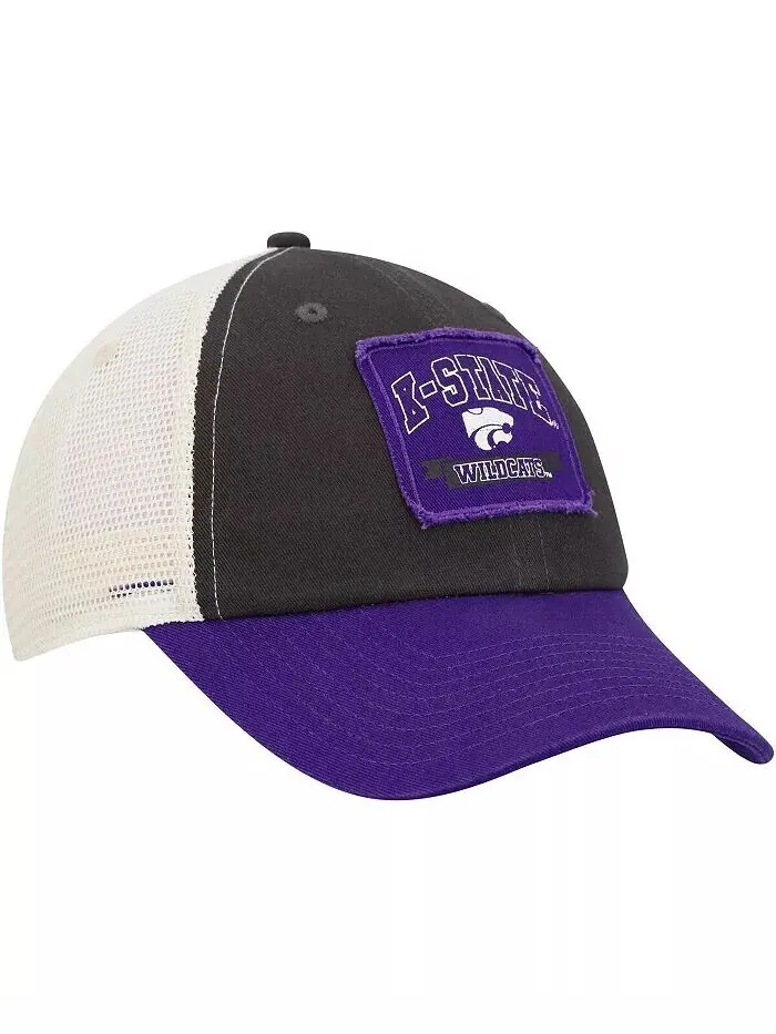 Мужская кепка-кнопка Kansas State Wildcats Objection, угольного цвета Colosseum — изображение 3 из 4