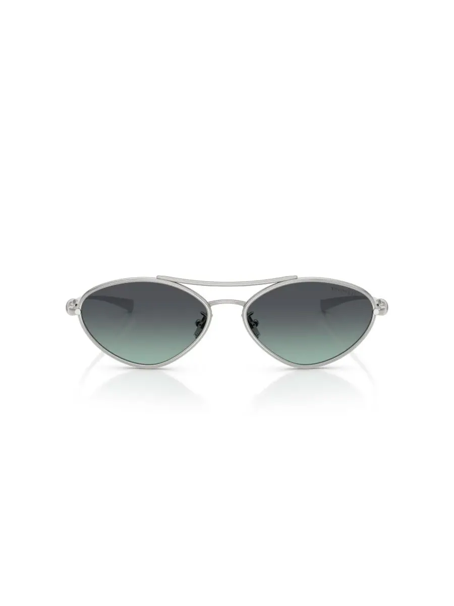 Женские солнцезащитные очки с геометрическим рисунком, TF3117 Tiffany & Co. — изображение 2 из 4, серебряный