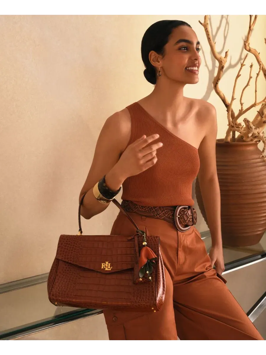 Плетеный кожаный ремень Lauren Ralph Lauren — изображение 4 из 4, бежевый