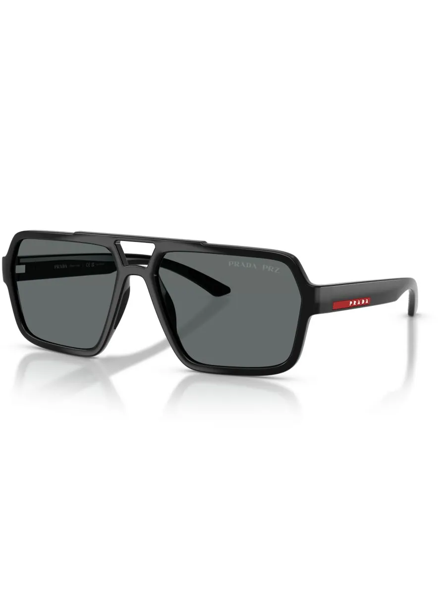 Мужские поляризованные солнцезащитные очки, PS A06S PRADA LINEA ROSSA — черный