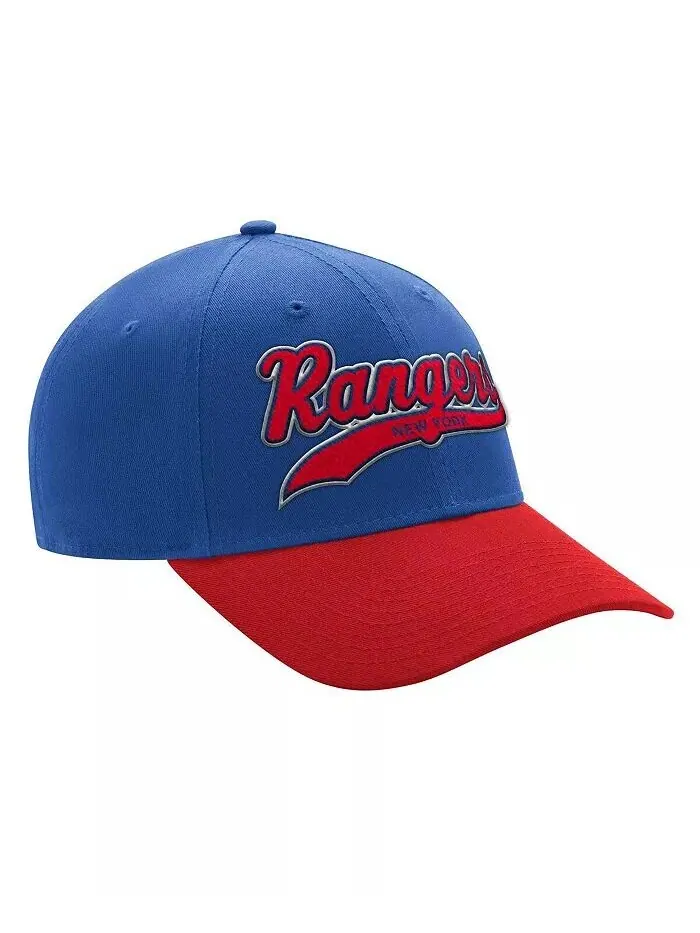 Мужская сине-красная кепка New York Rangers Two-Tone Tailsweep Mascot с регулируемой высотой Starter — изображение 1 из 2