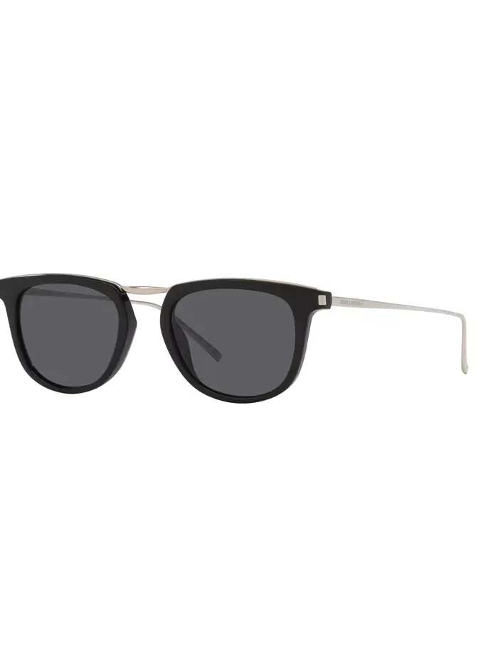 Унисекс маленькие солнцезащитные очки, SL 753 YS000620 Saint Laurent — черный