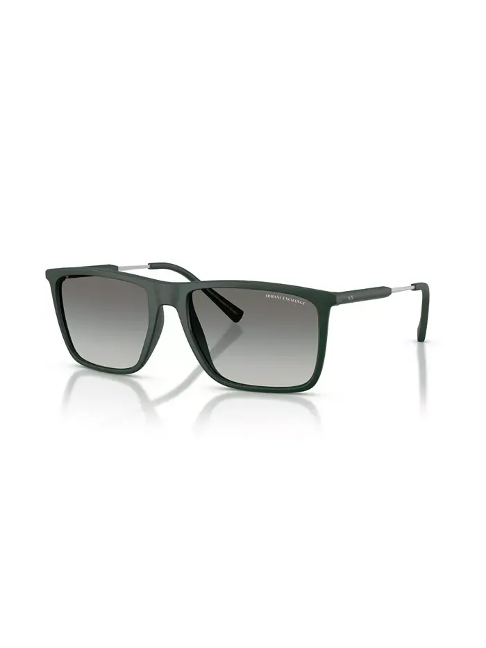 Мужские квадратные солнцезащитные очки AX4160S A|X Armani Exchange — изображение 1 из 6, зеленый