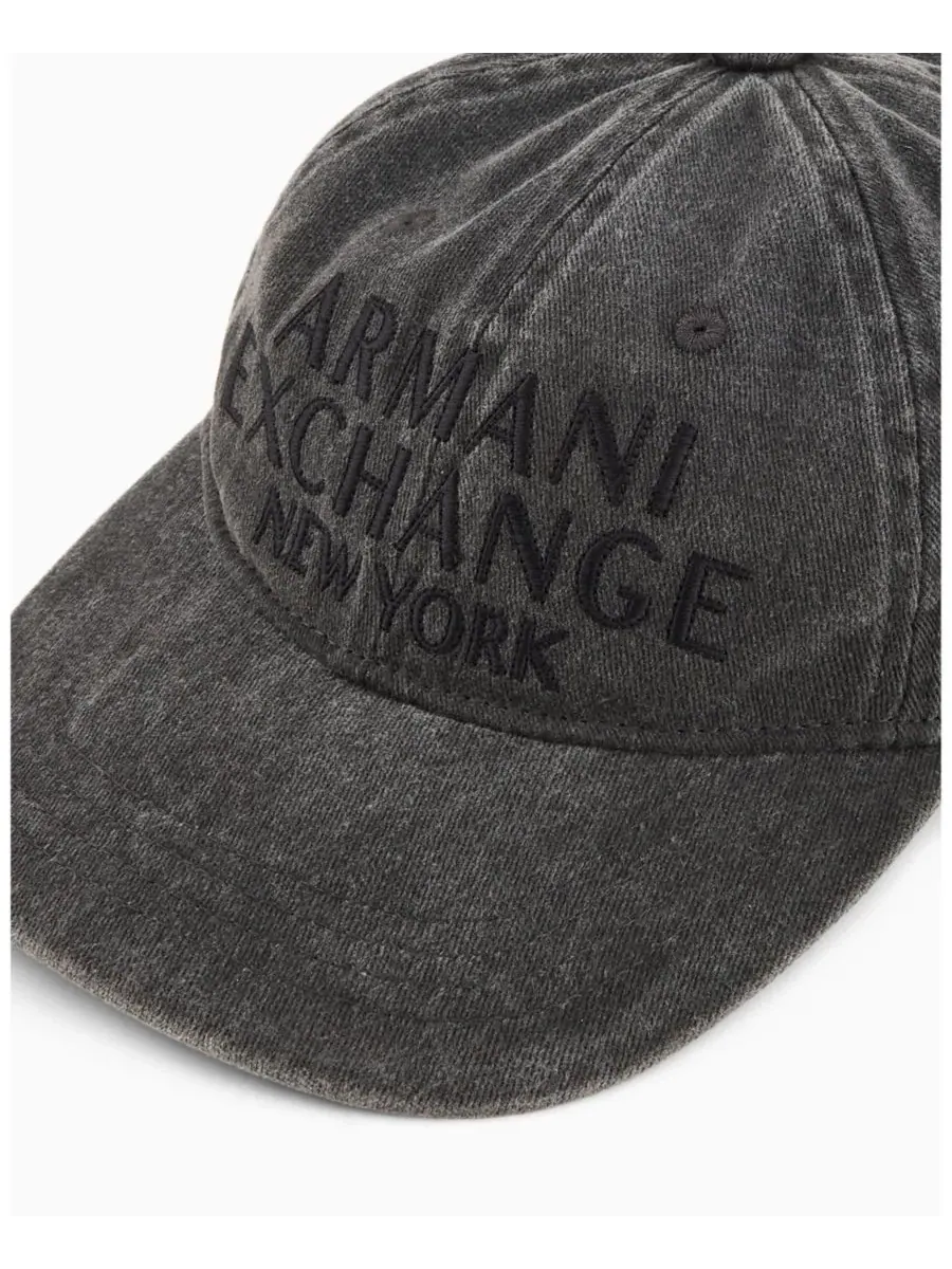 Мужская бейсболка с эффектом потертости A|X Armani Exchange — изображение 3 из 4, черный