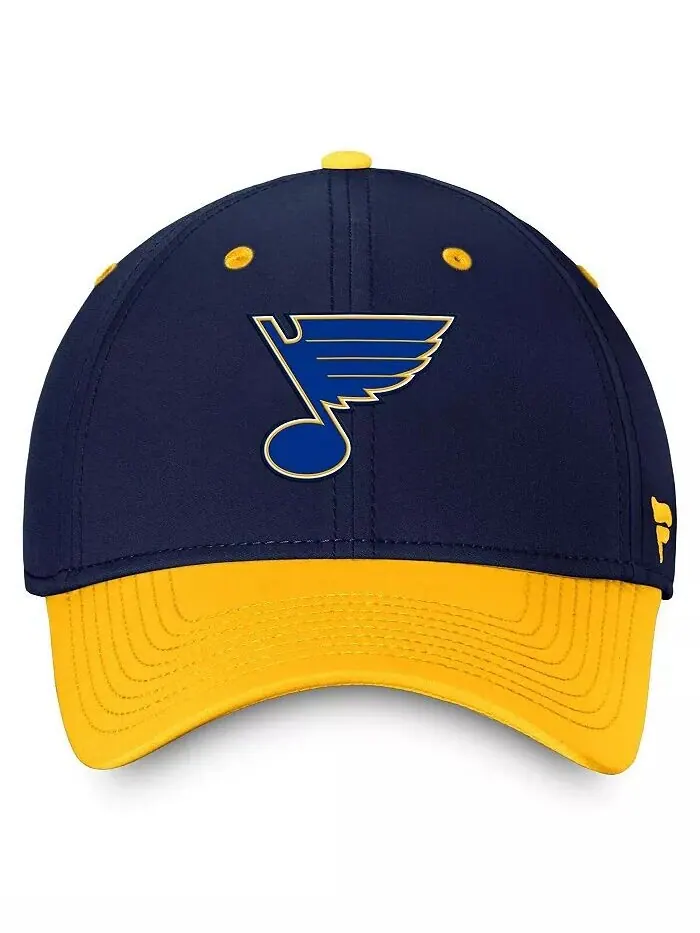 Мужская двухцветная гибкая шляпа темно-синего и золотого цвета St. Louis Blues Authentic Pro Rink — изображение 4 из 4