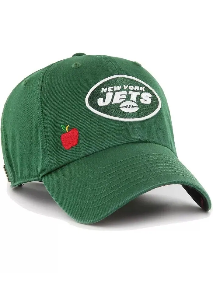 Женская зеленая регулируемая кепка New York Jets Confetti Icon Clean Up '47 Brand — зеленый