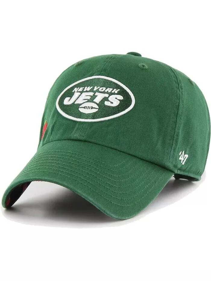 Женская зеленая регулируемая кепка New York Jets Confetti Icon Clean Up '47 Brand — изображение 2 из 4, зеленый
