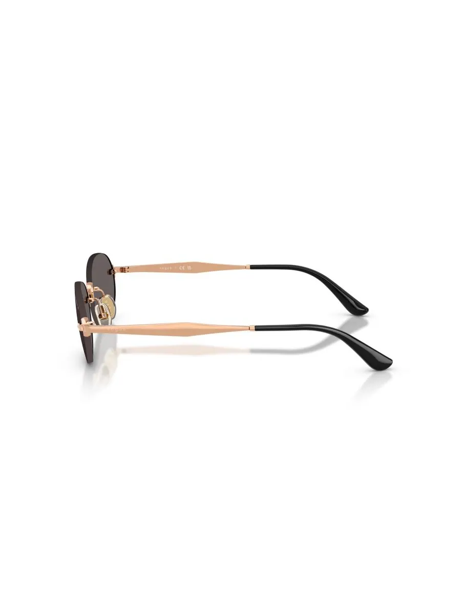Женские овальные солнцезащитные очки, VO4342S Vogue Eyewear — изображение 3 из 7, розовый золотистый