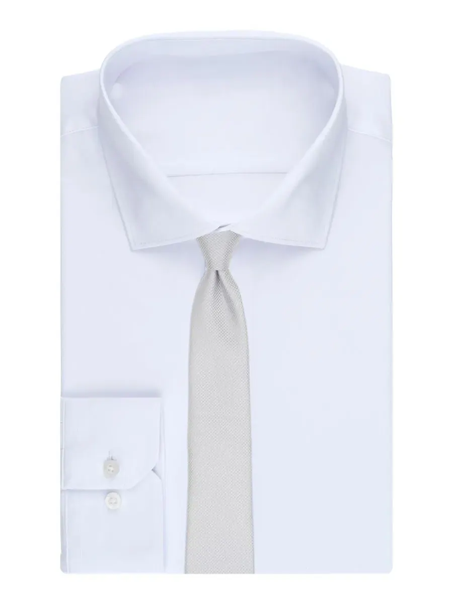 Мужской галстук Wolfe Slim Tie Alfani — изображение 3 из 3, серебряный