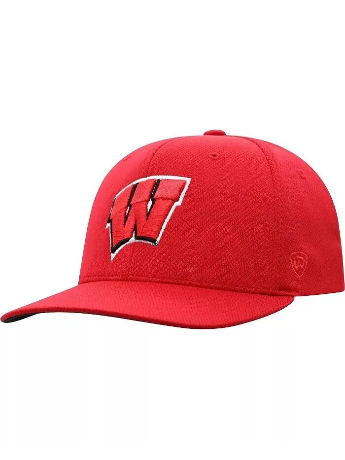 Мужская красная шляпа с логотипом Wisconsin Badgers Reflex Top Of The World — красный