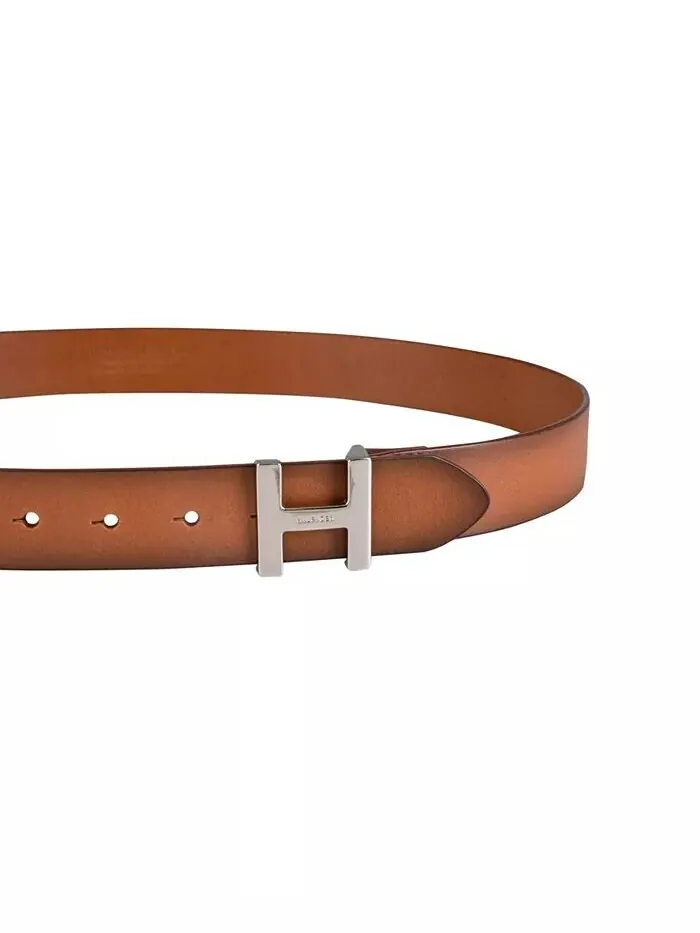Женский ремень с пряжкой H и монограммой Tommy Hilfiger — изображение 3 из 5, бежевый