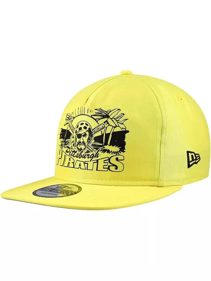 Мужская желтая кепка Pittsburgh Pirates Neon Golfer Snapback New Era — изображение 1 из 4, желтый