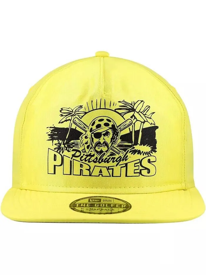 Мужская желтая кепка Pittsburgh Pirates Neon Golfer Snapback New Era — изображение 2 из 4, желтый