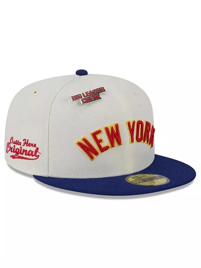 Мужская белая приталенная кепка New York Yankees Big League Chew Original 59FIFTY New Era — изображение 1 из 4, белый