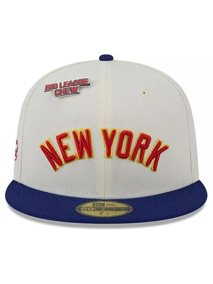 Мужская белая приталенная кепка New York Yankees Big League Chew Original 59FIFTY New Era — изображение 2 из 4, белый