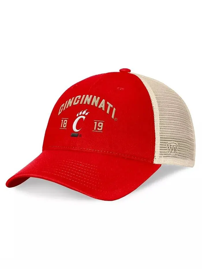 Мужская красная регулируемая кепка Cincinnati Bearcats Heritage Waylon Trucker Top Of The World — красный