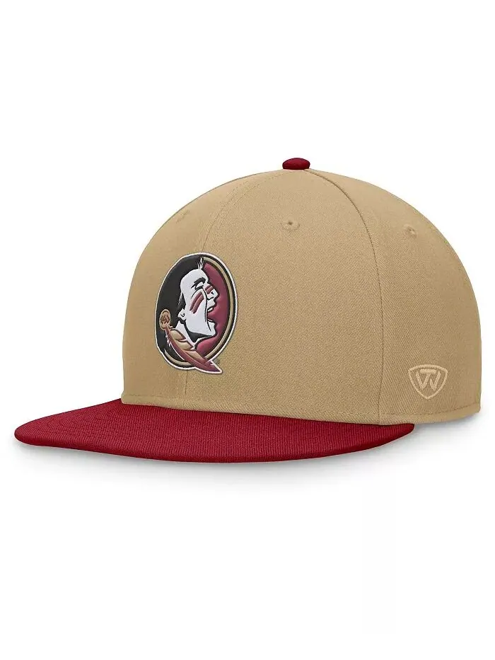 Мужская двухцветная приталенная шляпа Florida State Seminoles Rally золотого/гранатового цвета Top — без цвета