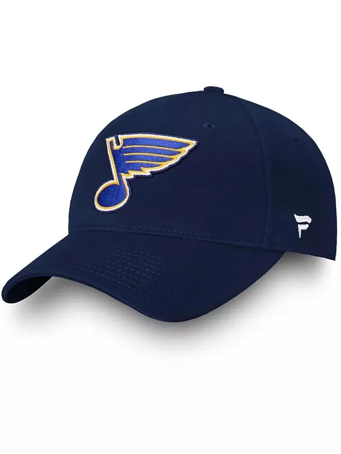 Мужская темно-синяя регулируемая кепка Fanatics Branded St. Louis Blues Core Authentic NHL Apparel — изображение 1 из 4