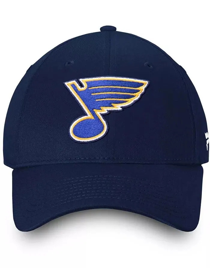 Мужская темно-синяя регулируемая кепка Fanatics Branded St. Louis Blues Core Authentic NHL Apparel — изображение 2 из 4