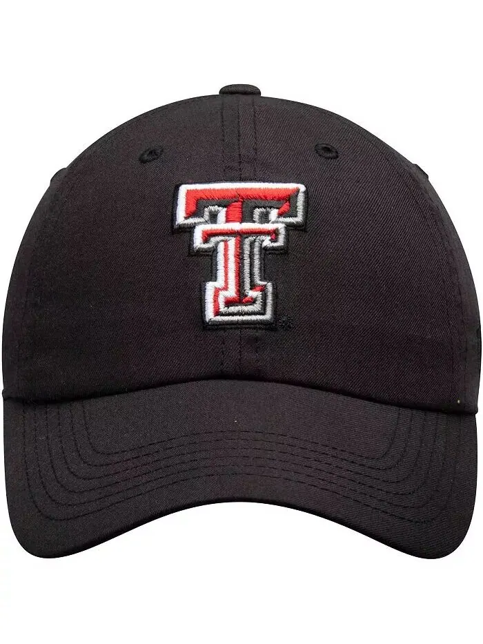 Мужская черная регулируемая шляпа с логотипом Texas Tech Red Raiders Primary Top Of The World — изображение 2 из 2, черный