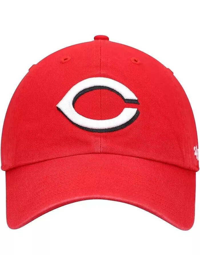 Мужская красная регулируемая шапка Cincinnati Reds Home Clean Up '47 Brand — изображение 2 из 4, красный