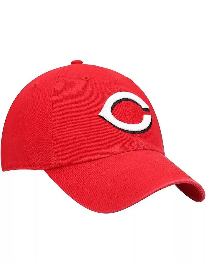 Мужская красная регулируемая шапка Cincinnati Reds Home Clean Up '47 Brand — изображение 3 из 4, красный