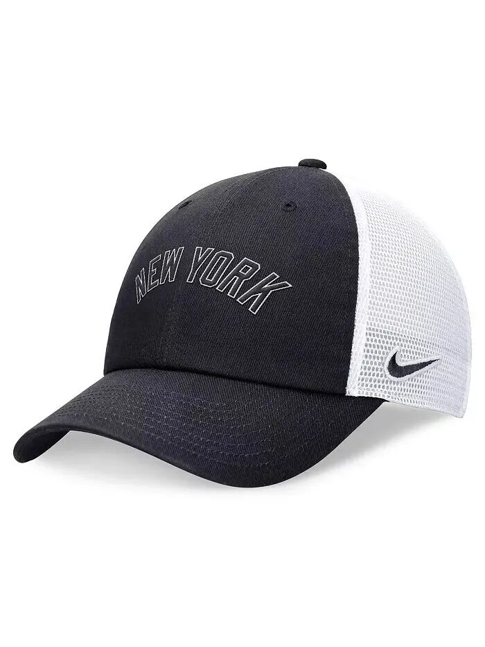 Мужская темно-синяя регулируемая шляпа New York Yankees Evergreen Wordmark Trucker Nike — изображение 1 из 4, темно-синий