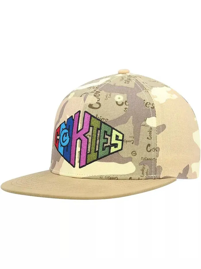 Мужская кепка Snapback цвета загара и камуфляжа Cookies