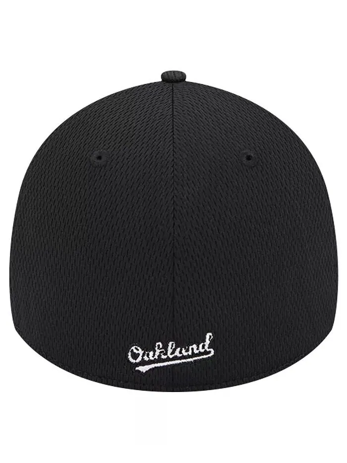 Мужская черная кепка Oakland Athletics Active Dash Mark 39THIRTY Flex New Era — изображение 4 из 4, черный