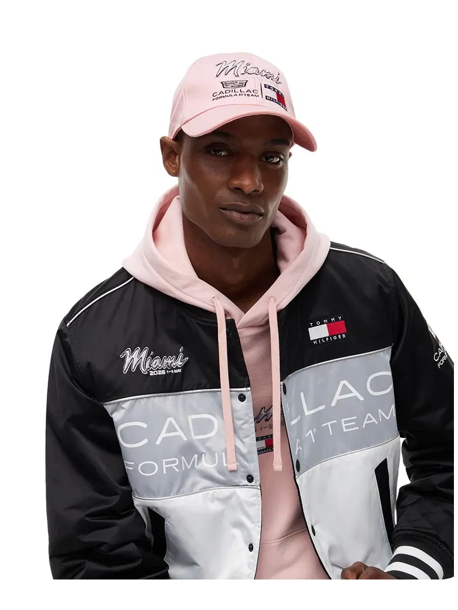 Кепка-бейсболка с вышитым логотипом Tommy Hilfiger x Cadillac F1 — изображение 4 из 4, розовый