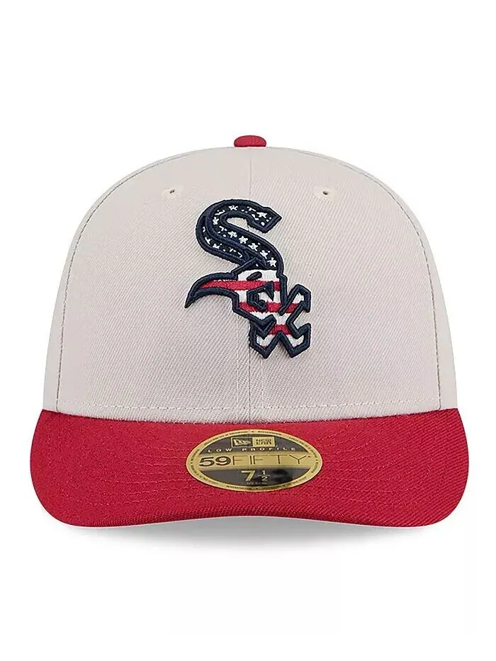 Мужская красная кепка Chicago White Sox 2024 Четвертое июля низкопрофильная 59FIFTY приталенная — изображение 4 из 4, хаки