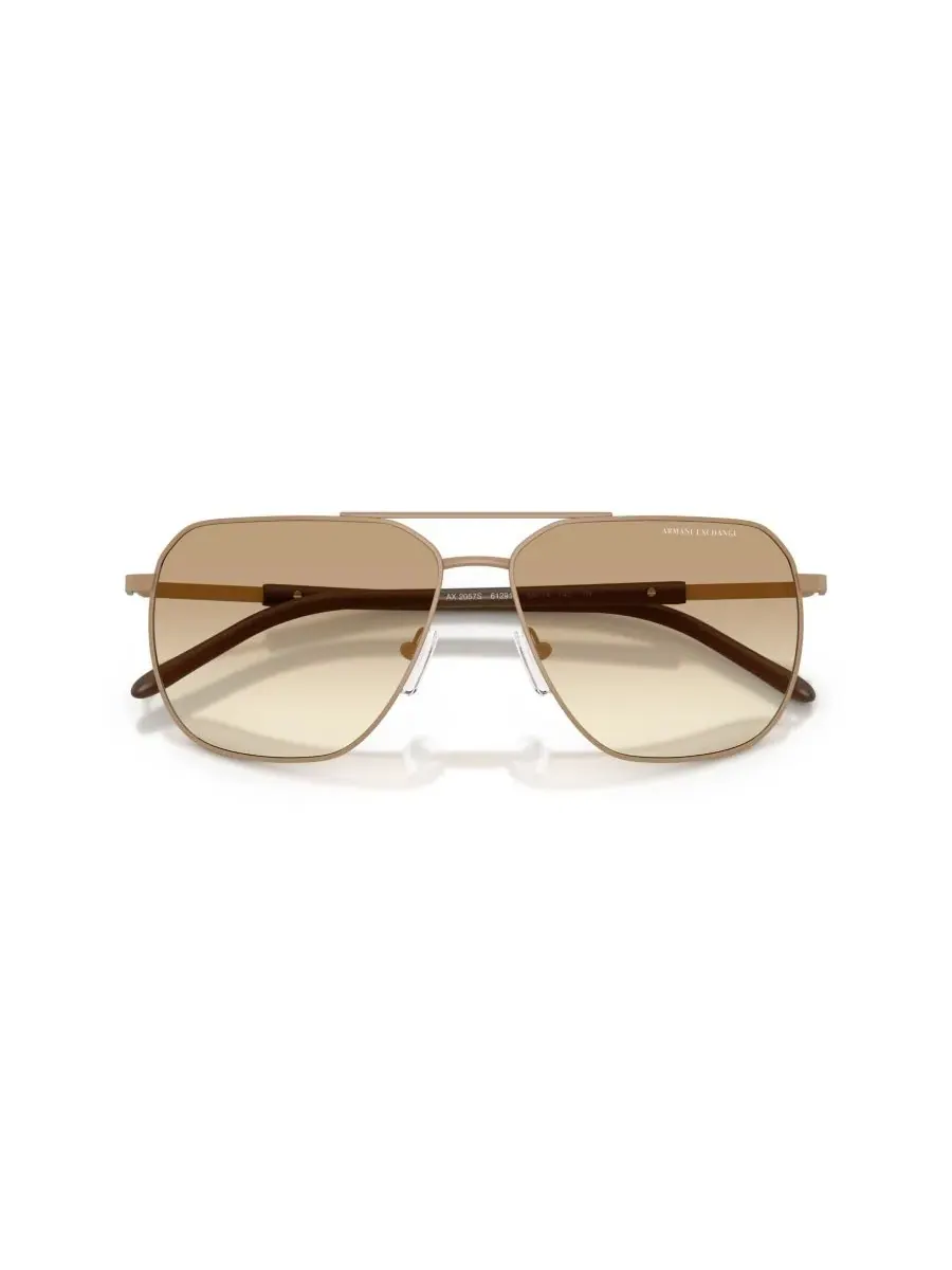 Мужские солнцезащитные очки AX2057S Armani Exchange — изображение 1 из 4, бежевый коричневый